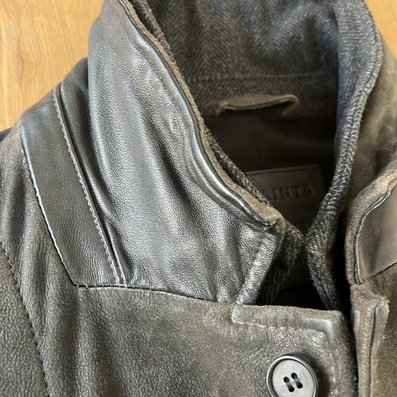 All Saints Suede/Leather/Tweed Jacket/Blazer look-XL - Picture 12 of 15